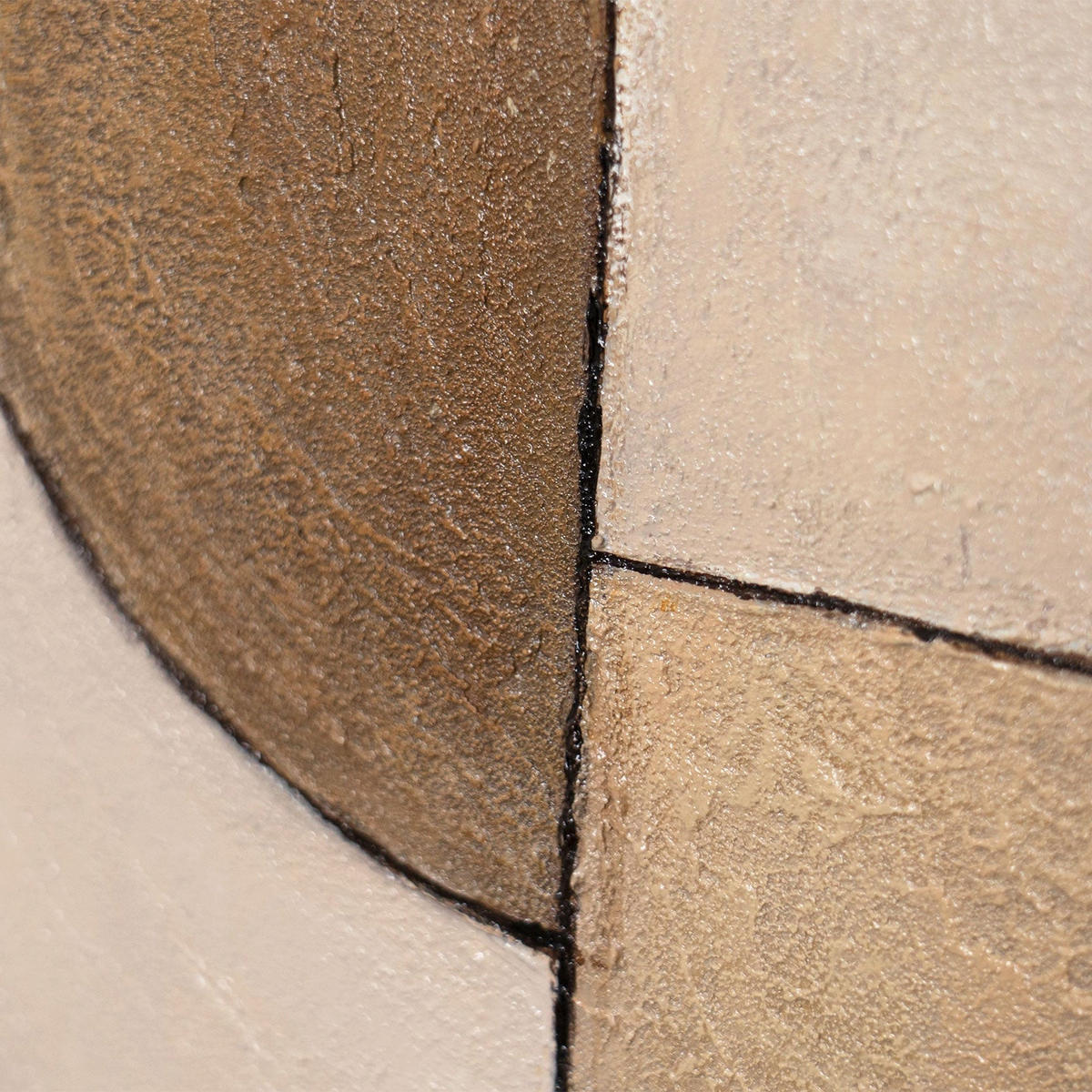 GEMÄLDE Ornamente der Zeit auf Keilrahmen 100 cm - Beige, Holz (100/100cm) - YS-art gallery