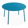 GARTENTISCH , Pazifikblau - Dunkelblau, Metall (120/120/72cm) - Oviala