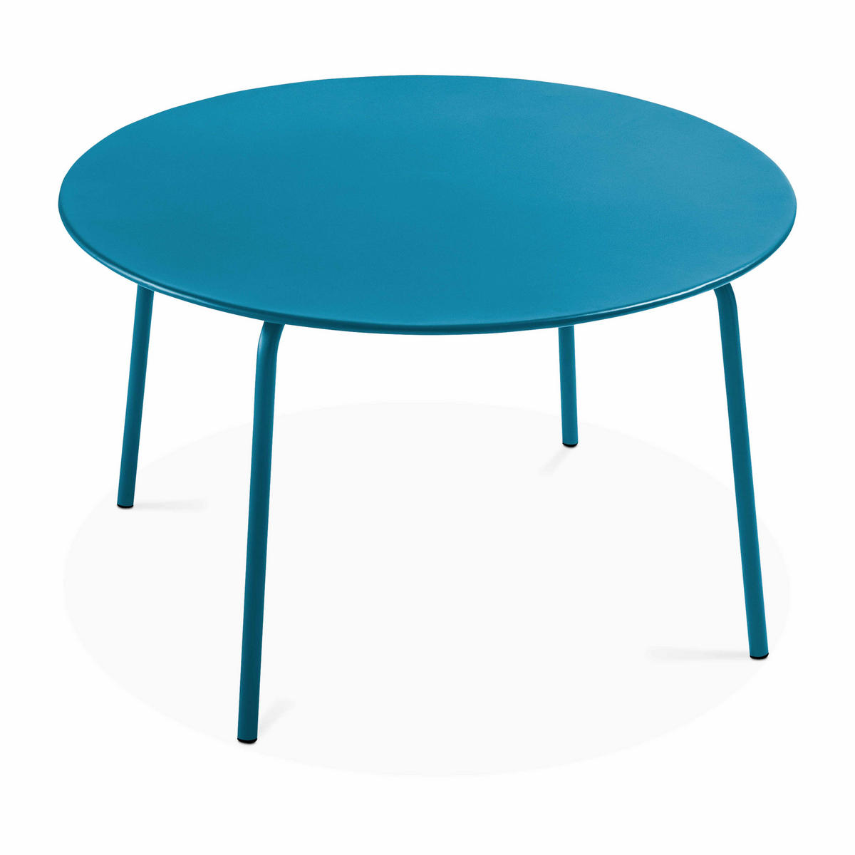 GARTENTISCH , Pazifikblau - Dunkelblau, Metall (120/120/72cm) - Oviala