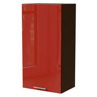HÄNGESCHRANK Brerra W4/50 Lava / RAL 3002 karminrot Hochglanz 50 / 32,5 / 96cm - Dunkelgrau/Rot, Holz/Holzwerkstoff (50/96/32.5cm) - Feldmann-Wohnen