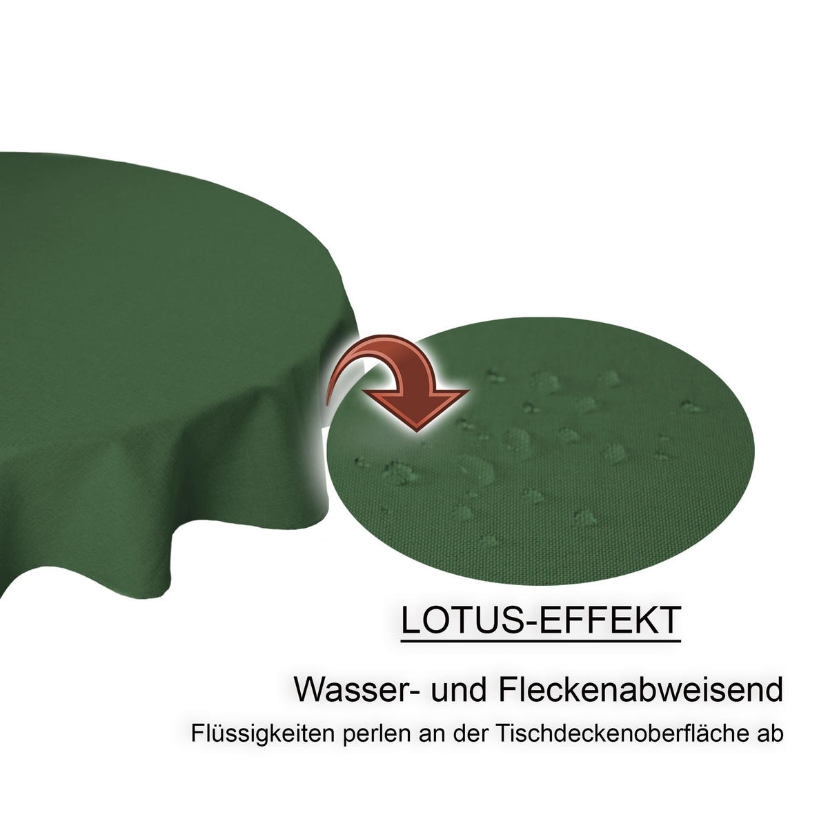 TISCHDECKE Leinenoptik 140 cm rund Dunkelgrün - Dunkelgrün, Textil (140cm) - TiborTex
