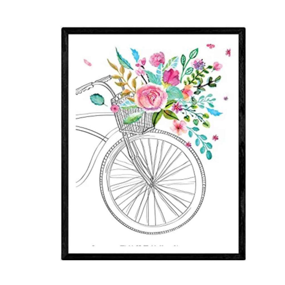 POSTER Bike Im Frühjahr A3 Rahmenlos - Klar, Papier (29.7/5/42cm) - Nacnic