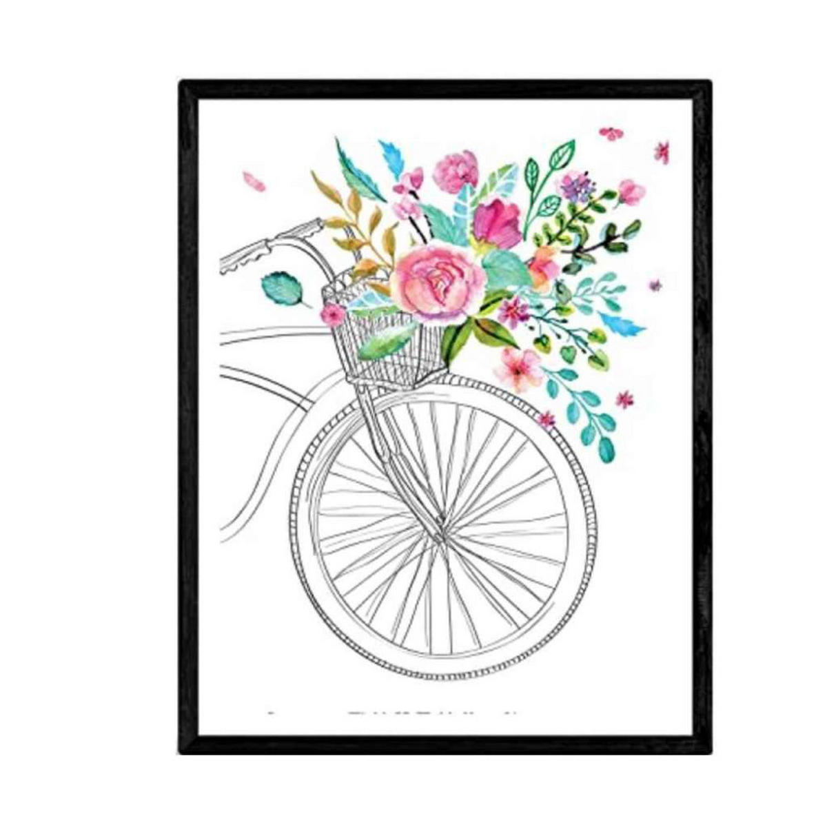 POSTER Bike Im Frühjahr A3 Rahmenlos - Klar, Papier (29.7/5/42cm) - Nacnic