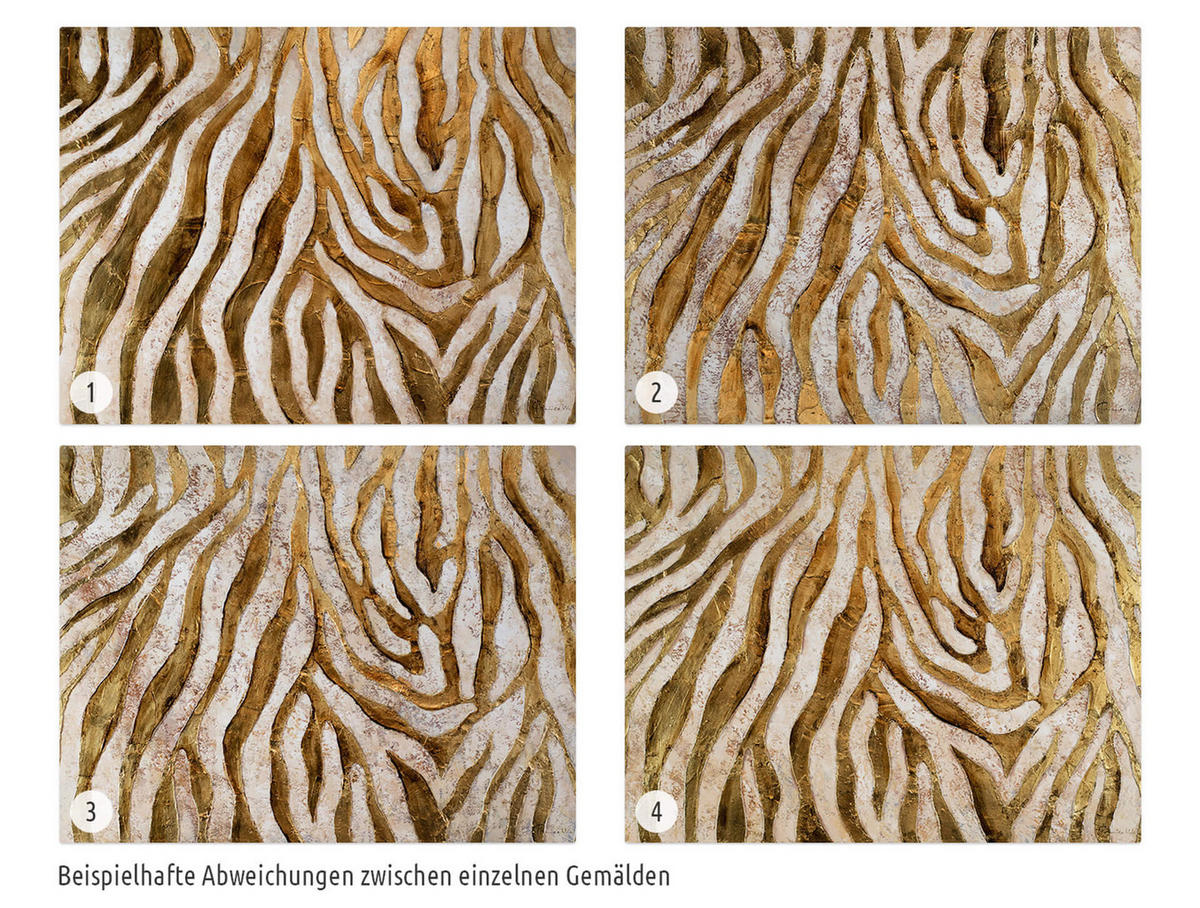 ÖLGEMÄLDE 100/75 cm - Goldfarben, Holz/Textil (2.5/75cm) - KUNSTLOFT