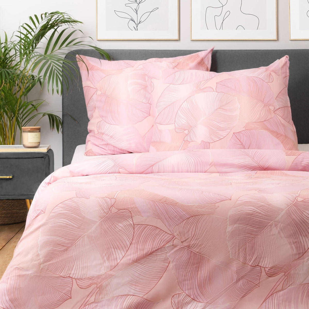 BETTWÄSCHE Gallo rosa 220/200 cm - Rosa, Textil (220/200cm) - Homla