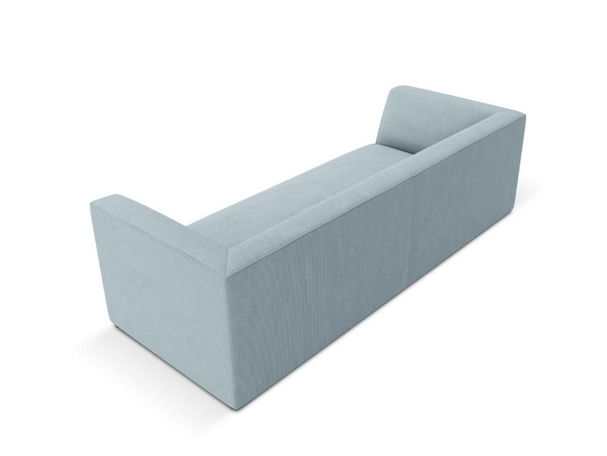 SOFA Ruby aus Cord hellblau 3 Sitzplätze - Hellblau, Textil (93/69/232cm) - Micadoni