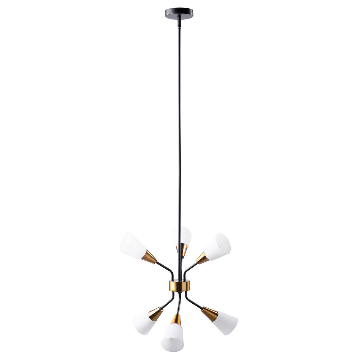 HÄNGELEUCHTE Aroyo 43/43/133 cm - Goldfarben, Glas (43/43/133cm) - Beliani