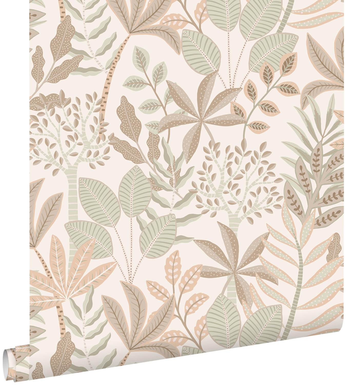 TAPETE Blätter 50 x 900 cm - Beige, Papier (50/900cm) - ESTAhome