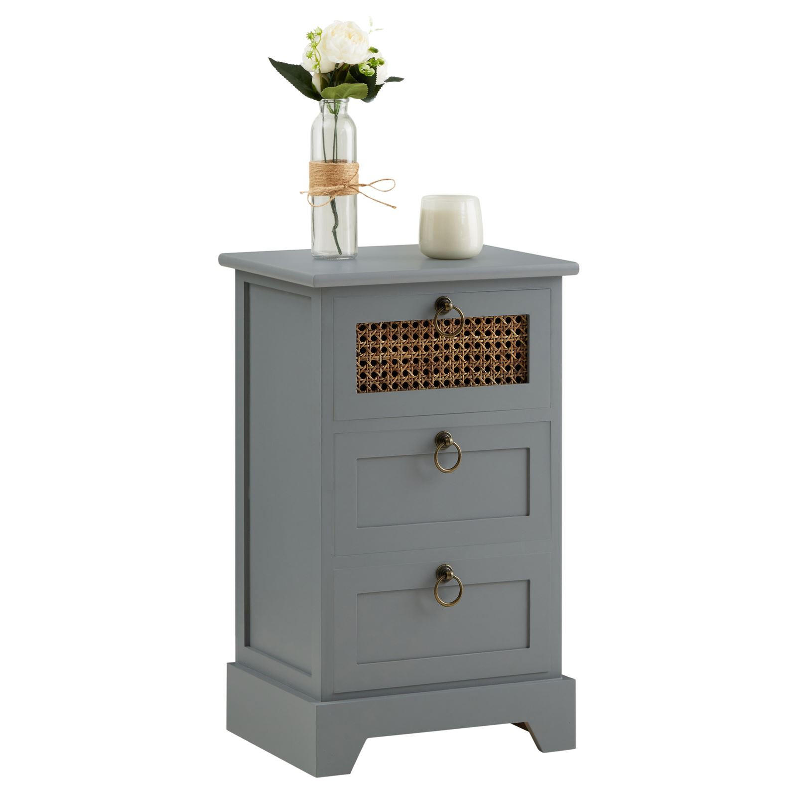 NACHTTISCH RAJA - Grau, Holz (35/59/29cm) - CARO-Möbel