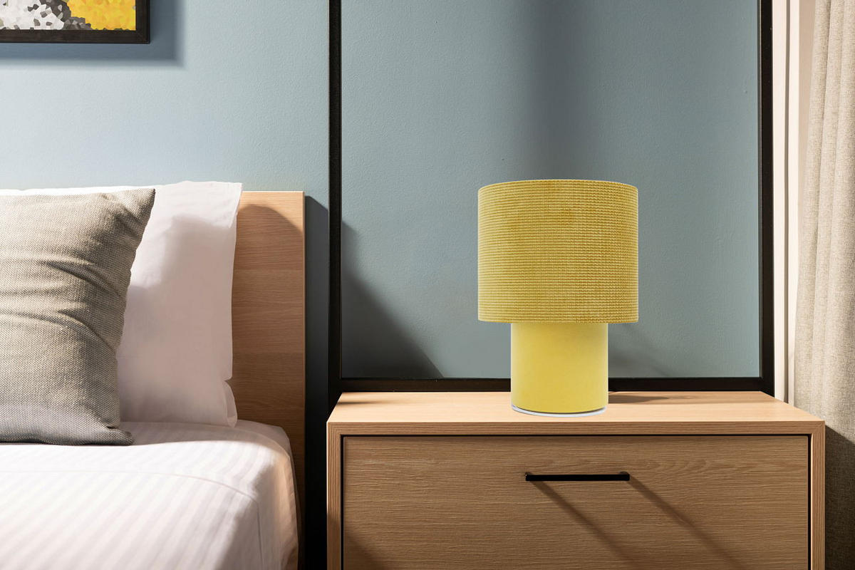 TISCHLAMPE Gelb 20/17 cm - Gelb, Kunststoff (17/0.7/17cm) - ONZENO