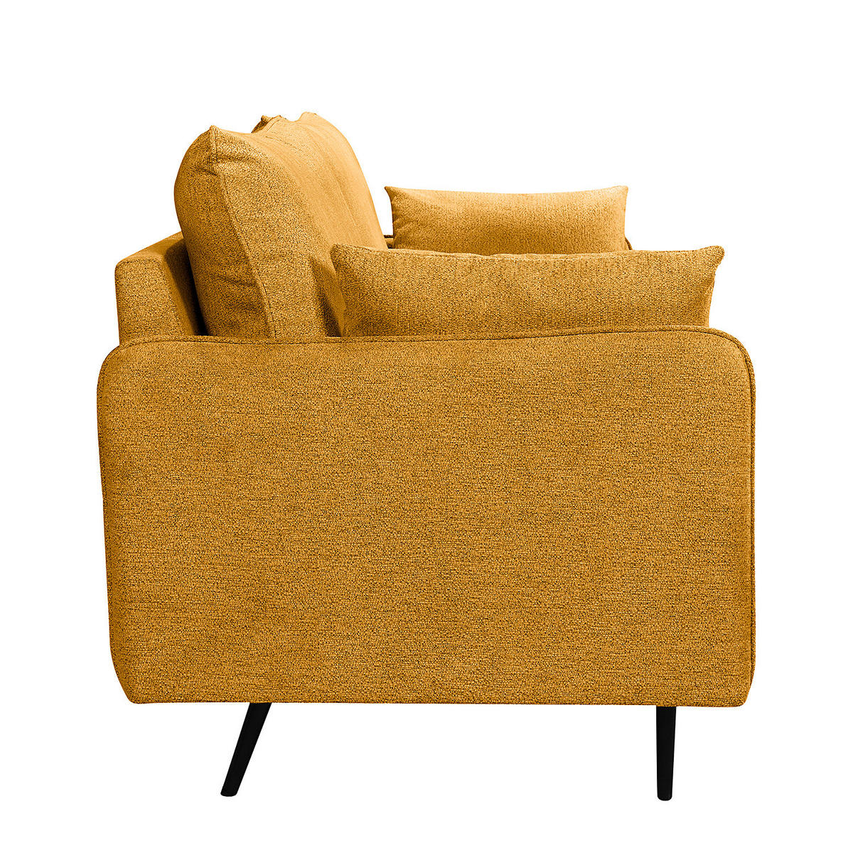 3-SITZER SOFA - Webstoff - Gelb/Schwarz, Textil (193/87/83cm) - home24