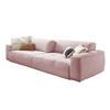 SOFA MIT SITZTIEFENVERSTELLUNG PALACE Pink Cord - Pink/Rosa, Textil (298/74/120cm) - KAWOLA