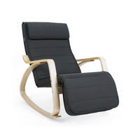 SCHAUKELSTUHL RELAXSTUHL - Grau, Holzwerkstoff (115/91/67cm) - Hansiro