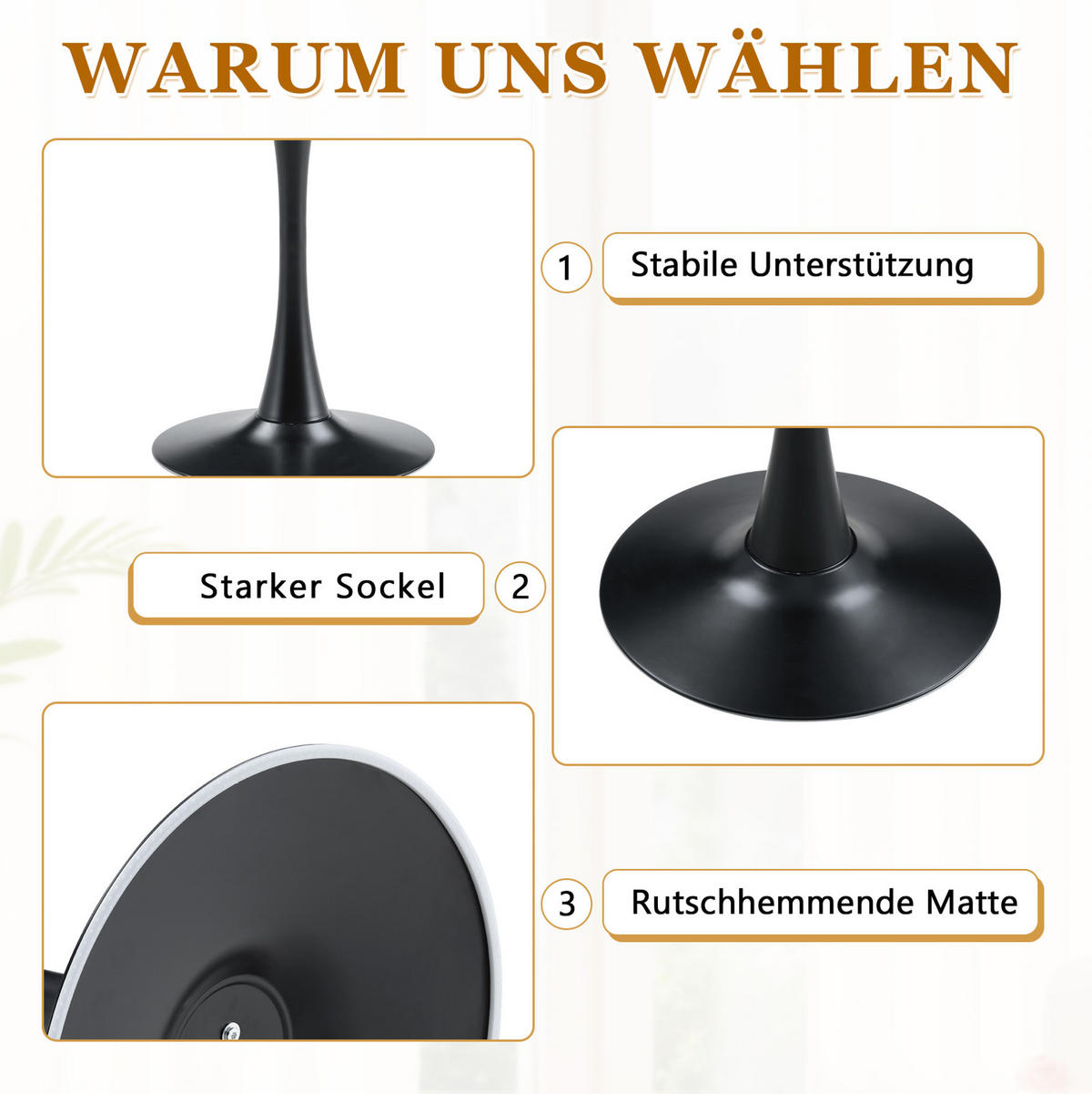 BEISTELLTISCH 60/72 cm Weiß/Schwarz aus MDF und Metall - Weiß, Holzwerkstoff (60/60/72cm) - OKMYHOME