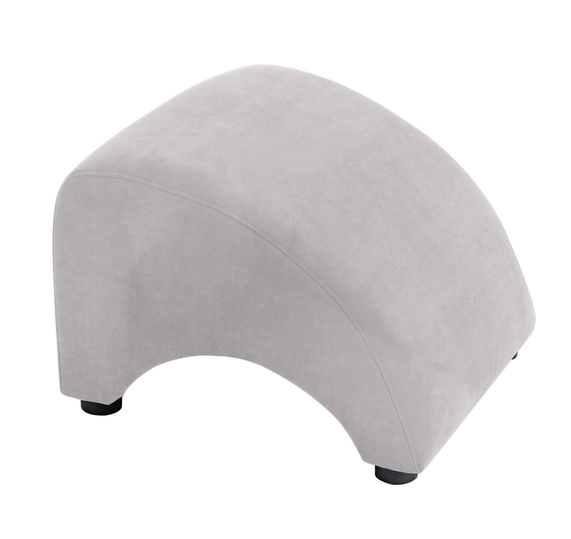 58aufmkessel Polsterhocker Silber 52x37x54 cm