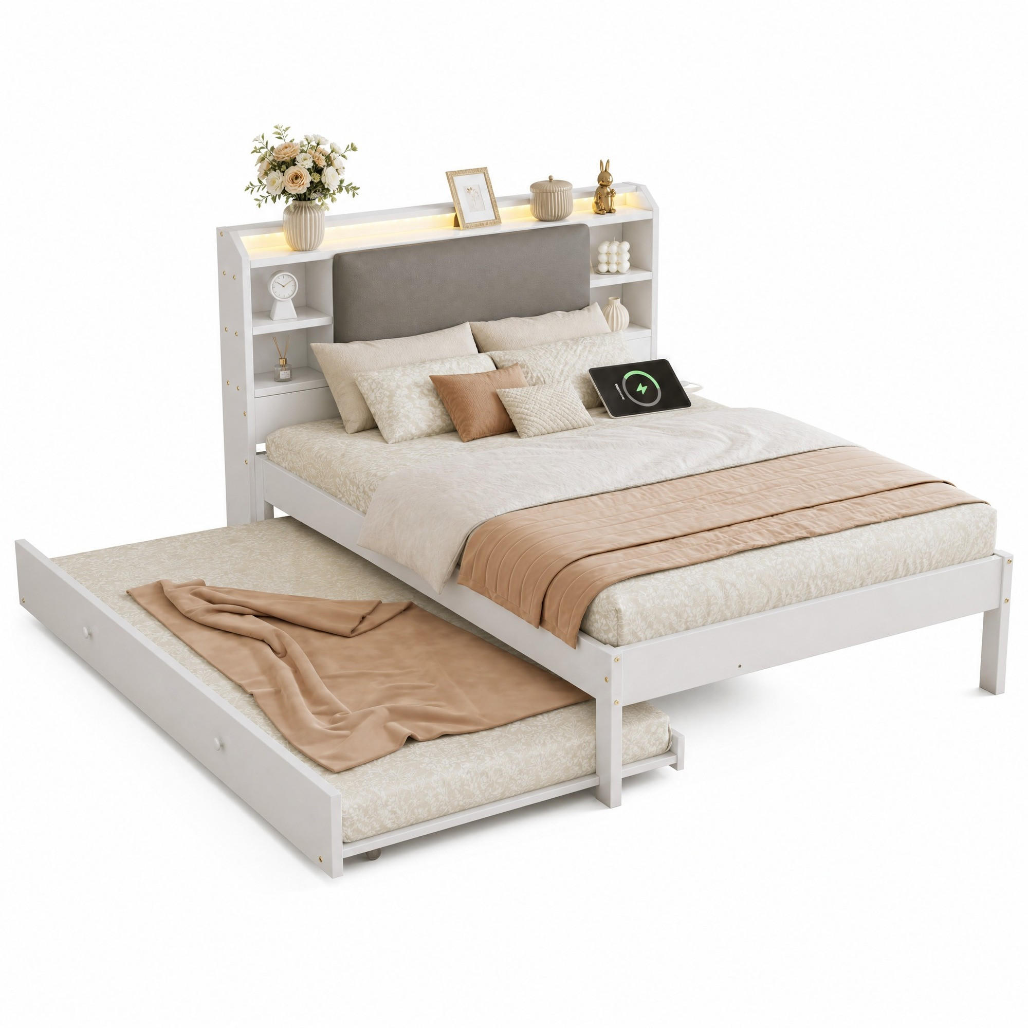Ivmeu Funktionsbett Weiß 120x200 cm