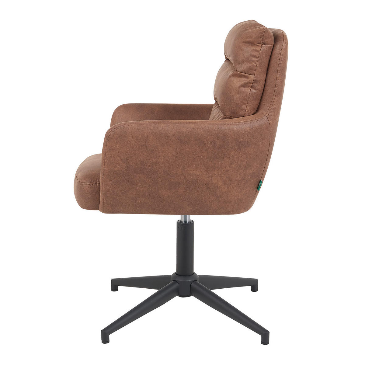 BÜROSTUHL Mika-Romy 2er-Set - Schwarz/Braun, Textil/Metall (59/91/66cm) - DUBI Möbel