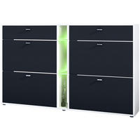 SCHUHSCHRANK Today Fronten in Schwarz matt - Schwarz, Holzwerkstoff (155.5/95/28cm) - Vladon