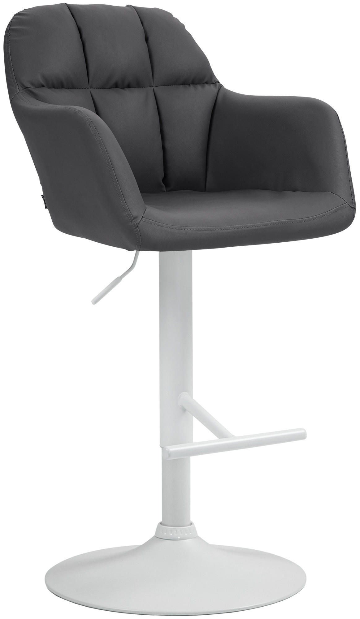 BARHOCKER Natoma Kunstleder 97-118x57x59 cm schwarz - Schwarz, Leder (57/97/59cm) - furnicato