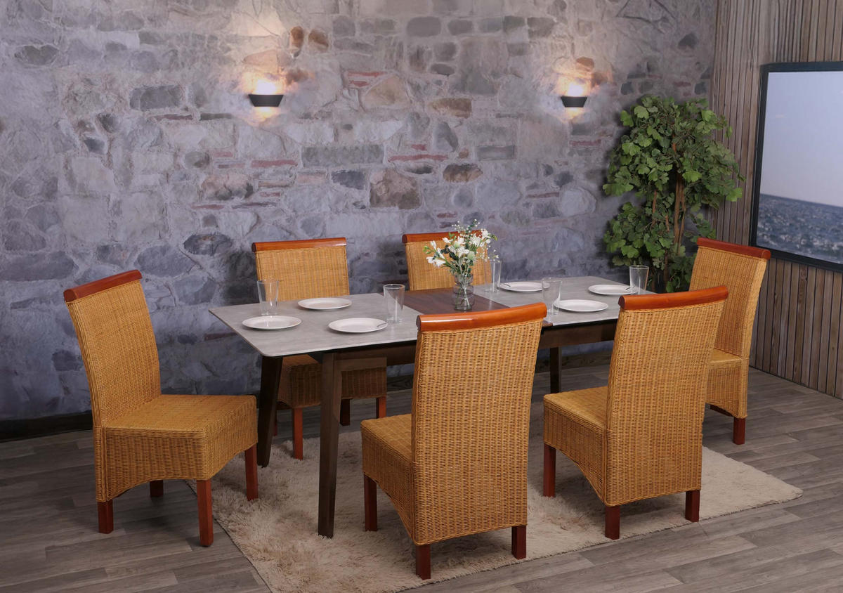 ESSZIMMERSTUHL Braun 6er-Set - Braun, Holz (46/96/42cm) - MCW