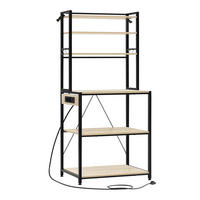 KÜCHENREGAL Steckdose 80x167x40 cm Eiche Küchenregal - Eichefarben, Metall (80/167/40cm) - Kaket