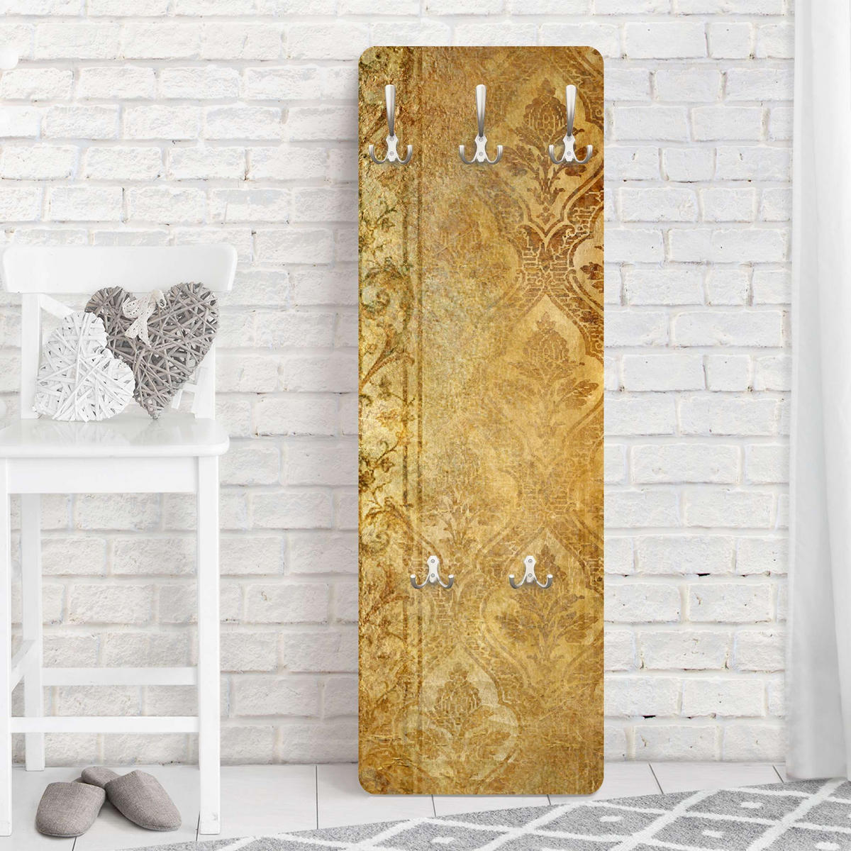 WANDGARDEROBE - The 7 Virtues - Faith 34/105 cm - Goldfarben, Holzwerkstoff (34/105/1.6cm) - Bilderwelten