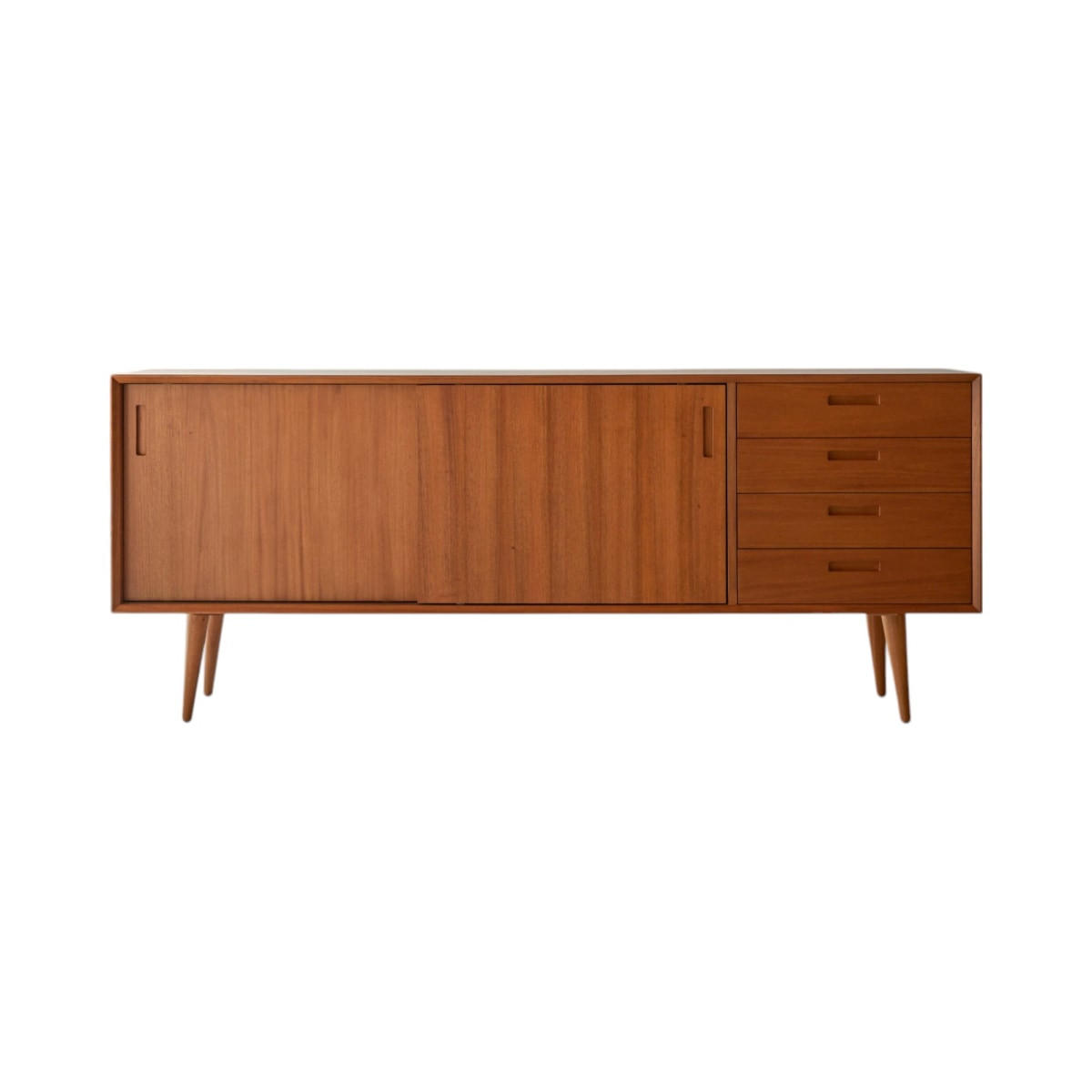 SIDEBOARD Magda 50's Natur aus Mahagoni - Naturfarben, Holz (200/81/42cm) - Tikamoon