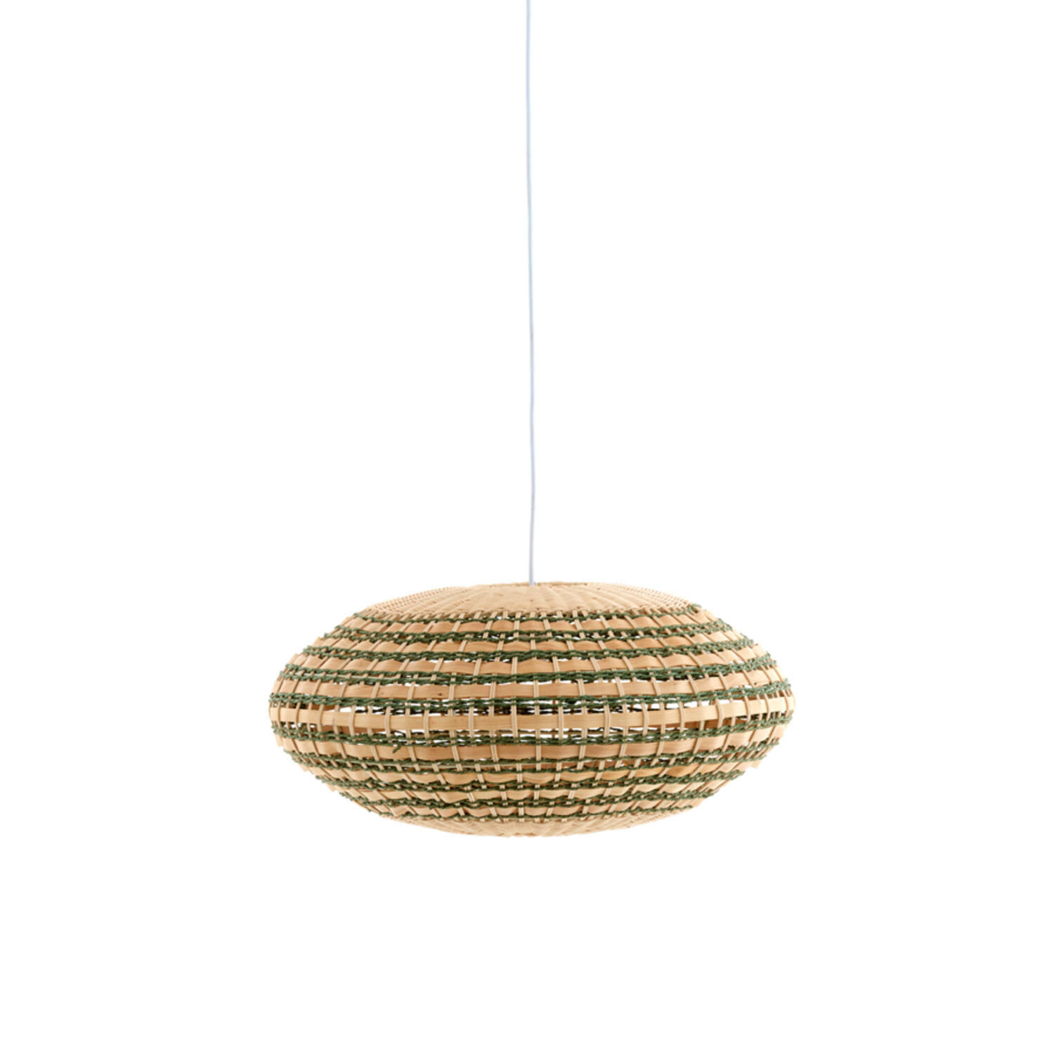 HÄNGELAMPE - Grün - 59.5/59.5/28 cm - Grün, Holz (59.5/59.5/28cm) - Light & Living
