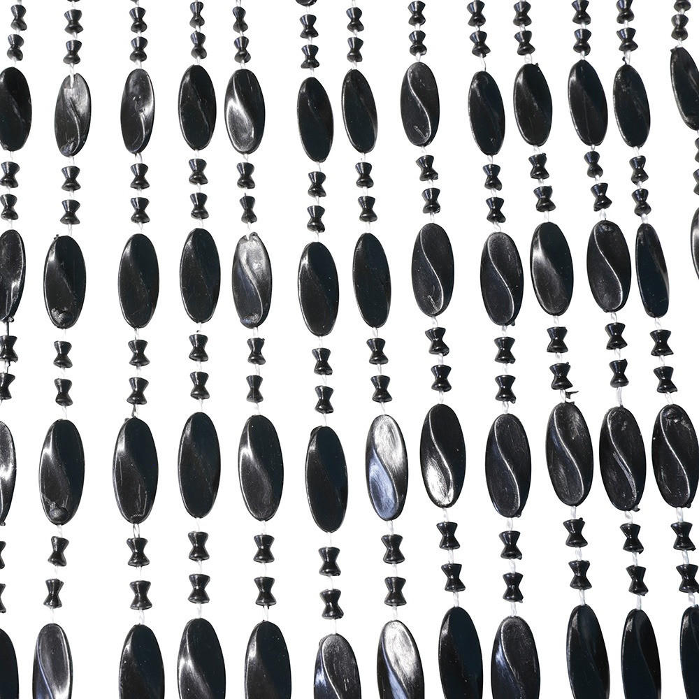 PERLENVORHANG Noah - 90x220 cm - Schwarz - PVC - Schwarz, Kunststoff (90/220cm) - IVOL