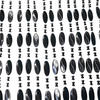 PERLENVORHANG Noah - 90x220 cm - Schwarz - PVC - Schwarz, Kunststoff (90/220cm) - IVOL