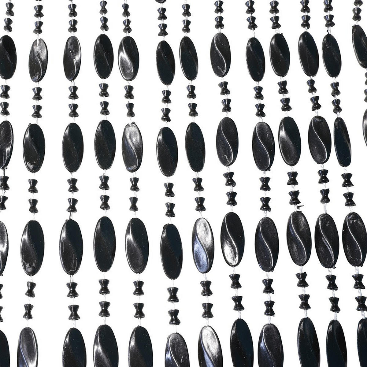 PERLENVORHANG Noah - 90x220 cm - Schwarz - PVC - Schwarz, Kunststoff (90/220cm) - IVOL
