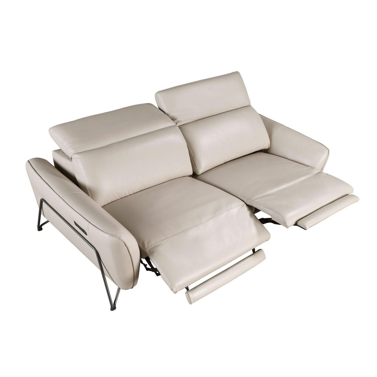 SOFA 3-sitziges relaxsofa in leder sand 213/111/104 cm - Beige, Leder (213/104/111cm) - ANGEL CERDA