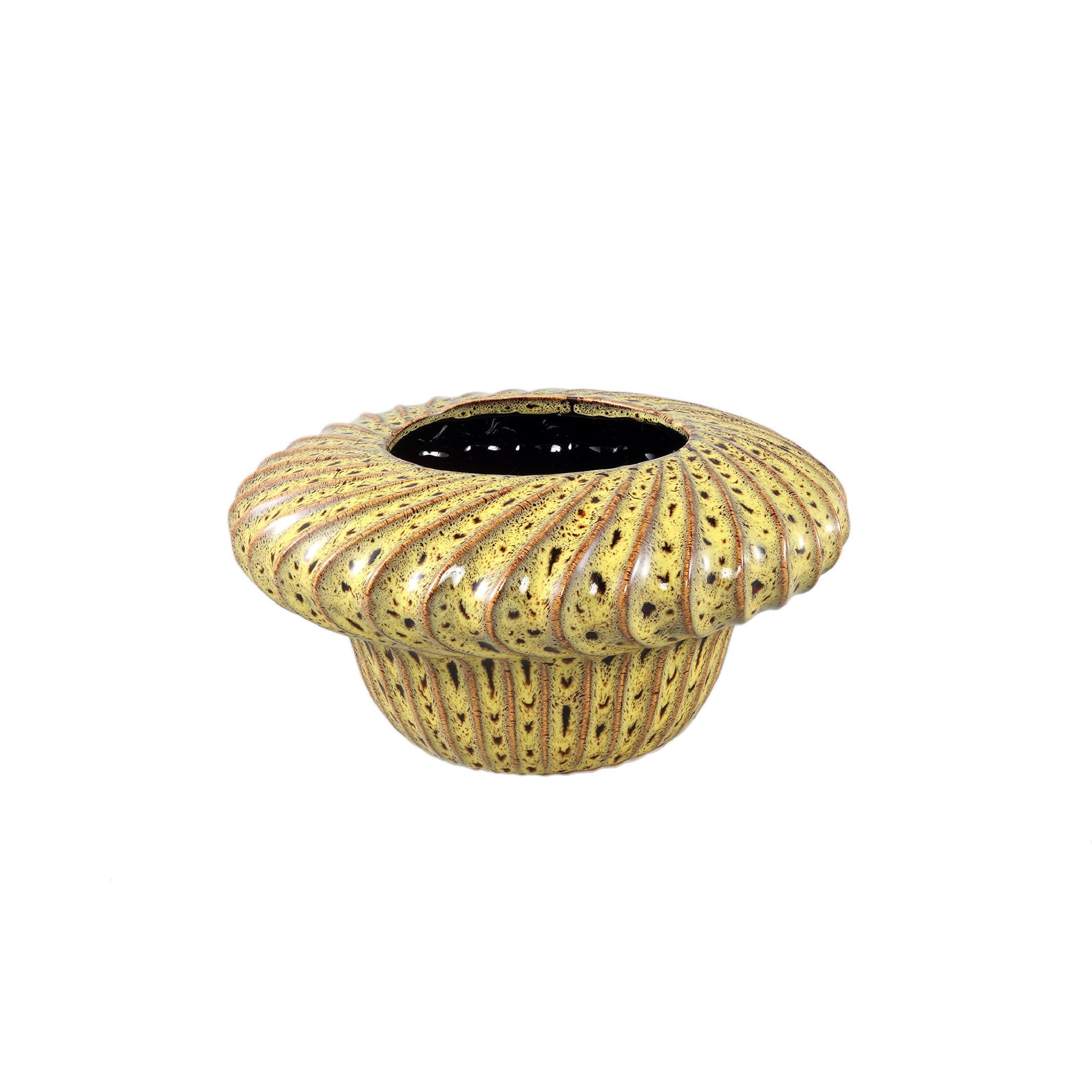 TOPF Sindi Gelb 24/24/11.5cm - Gelb, Keramik (11.5cm) - PTMD Collection