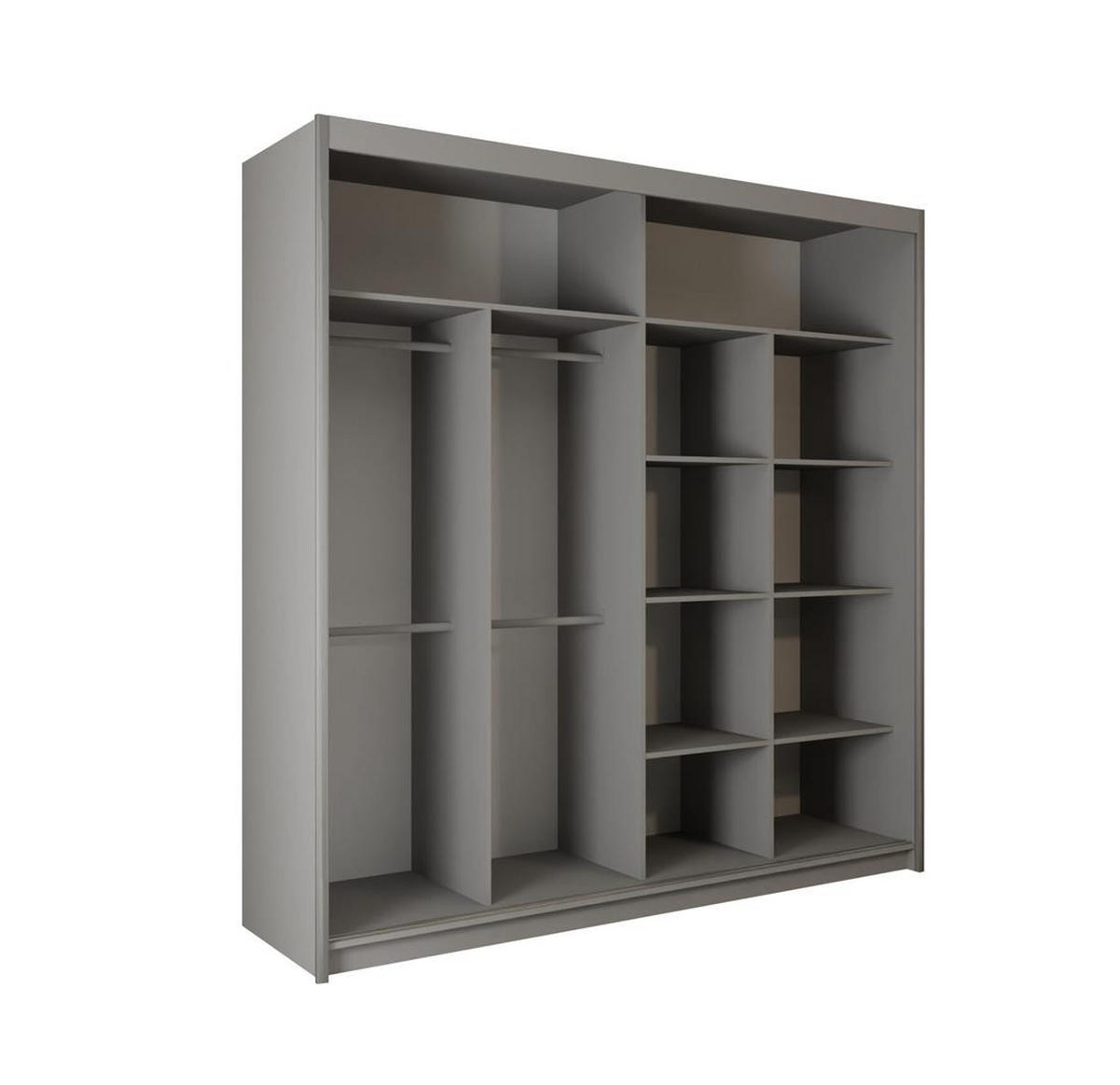 KLEIDERSCHRANK Tiara 203 Grün, Schiebeschrank - Grün, Holzwerkstoff (203/216/62cm) - Bettso