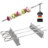 GRILLSPIESSE 4er-Set, silber, Metall - Edelstahlfarben, Metall (43cm) - bremermann
