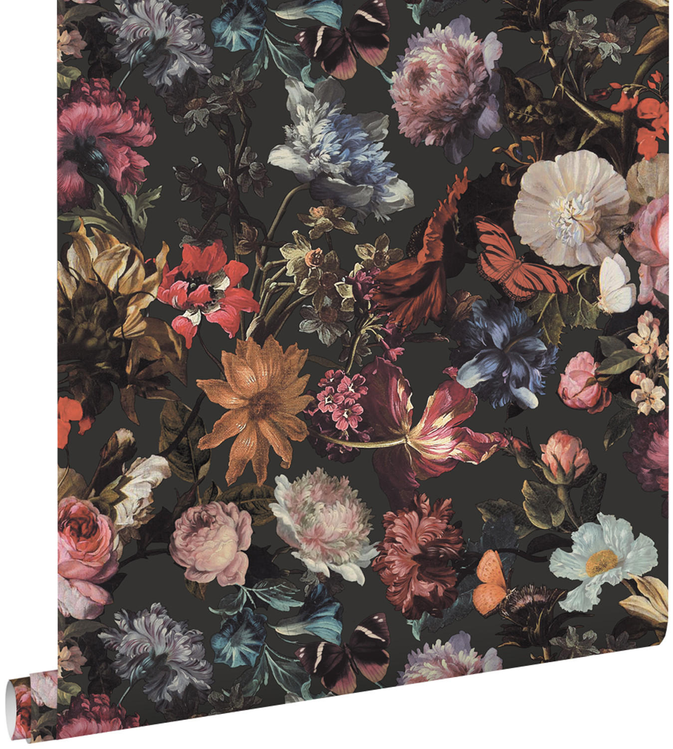 TAPETE Blumen 53 cm x 10.05 m - Grau, Papier (53/1000cm) - ESTAhome