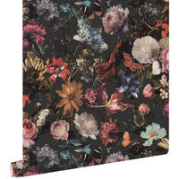 TAPETE Blumen 53 cm x 10.05 m - Grau, Papier (53/1000cm) - ESTAhome