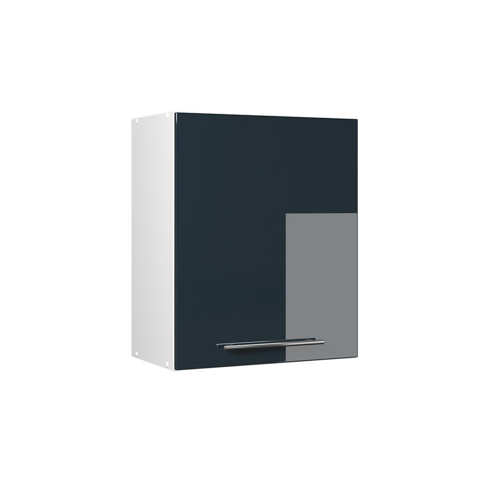 HÄNGESCHRANK Fame-Line, Dunkelblau Hochglanz, 60 cm - Weiß/Dunkelblau, Holzwerkstoff (60/72/34.1cm) - Vicco
