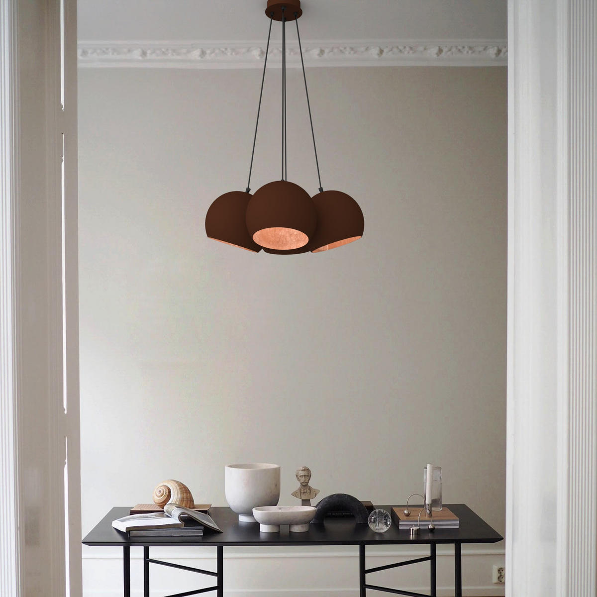 HÄNGELEUCHTE - Braun, Metall (25/25/20cm) - Lumicom