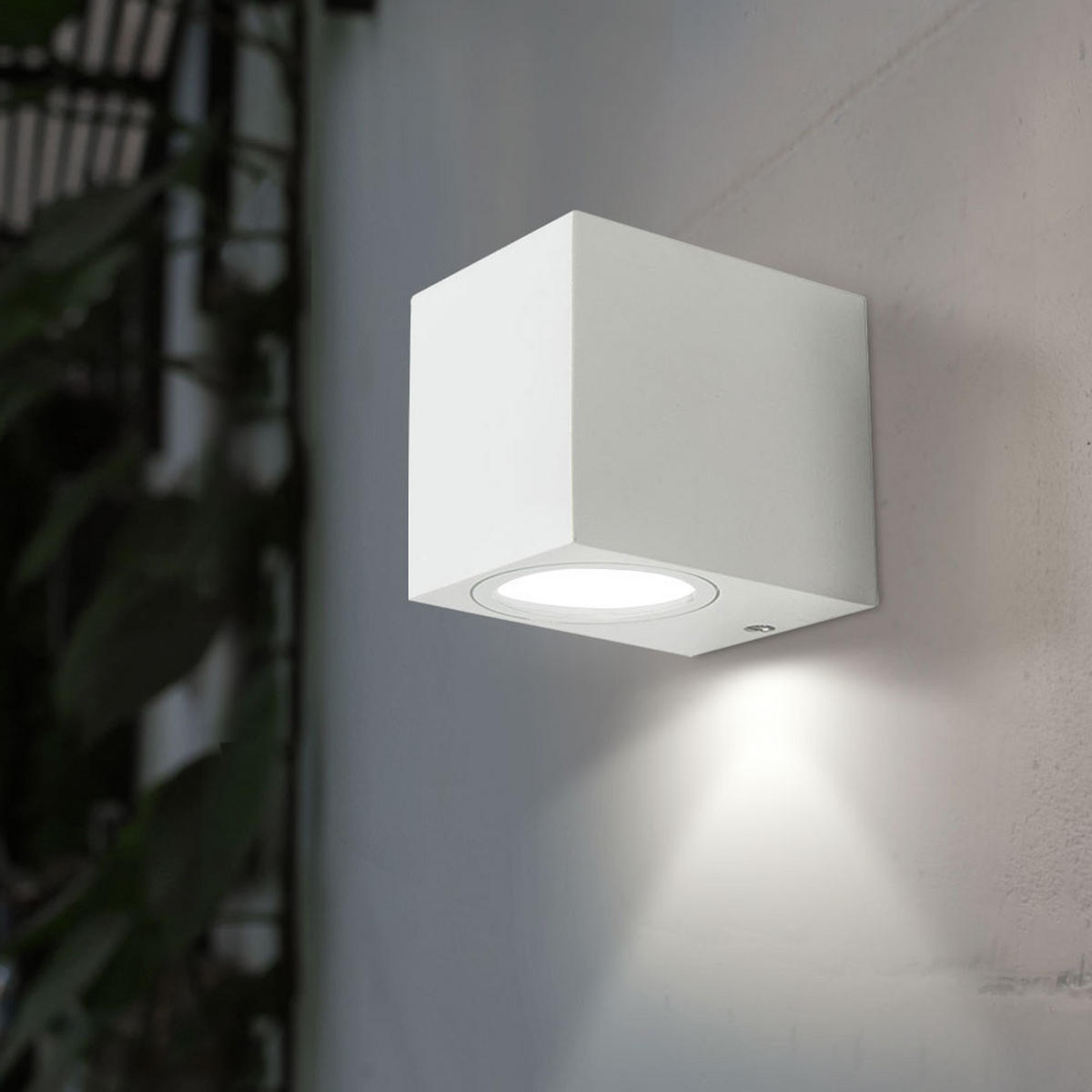 LED WANDLEUCHTE Aluminium Weiß - Weiß, Metall (9.2/6.8/8cm)