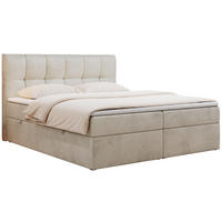 BOXBETT RICO 180/200 Beige Velvet - H3 - Beige, Holz/Textil (180/200cm) - MKS