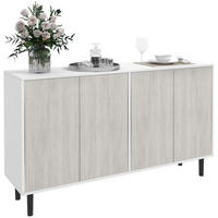 SIDEBOARD Weiß und Grau in Holzoptik, 121/37/75 cm - Grau, Holz (121/75/37cm) - PANGIVO