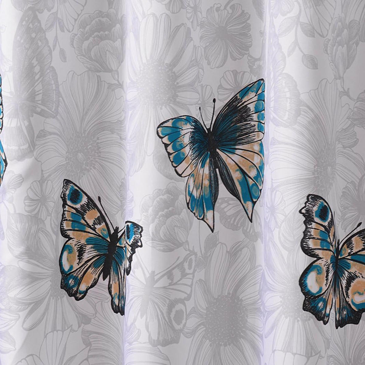 DUSCHVORHANG 150 x 180 cm Polyester wasserdicht schimmelresistent antibakteriell geruchlos mit Haken Badewanne Badezimmer - Weiß, Textil (150/180cm) - MCBOSON