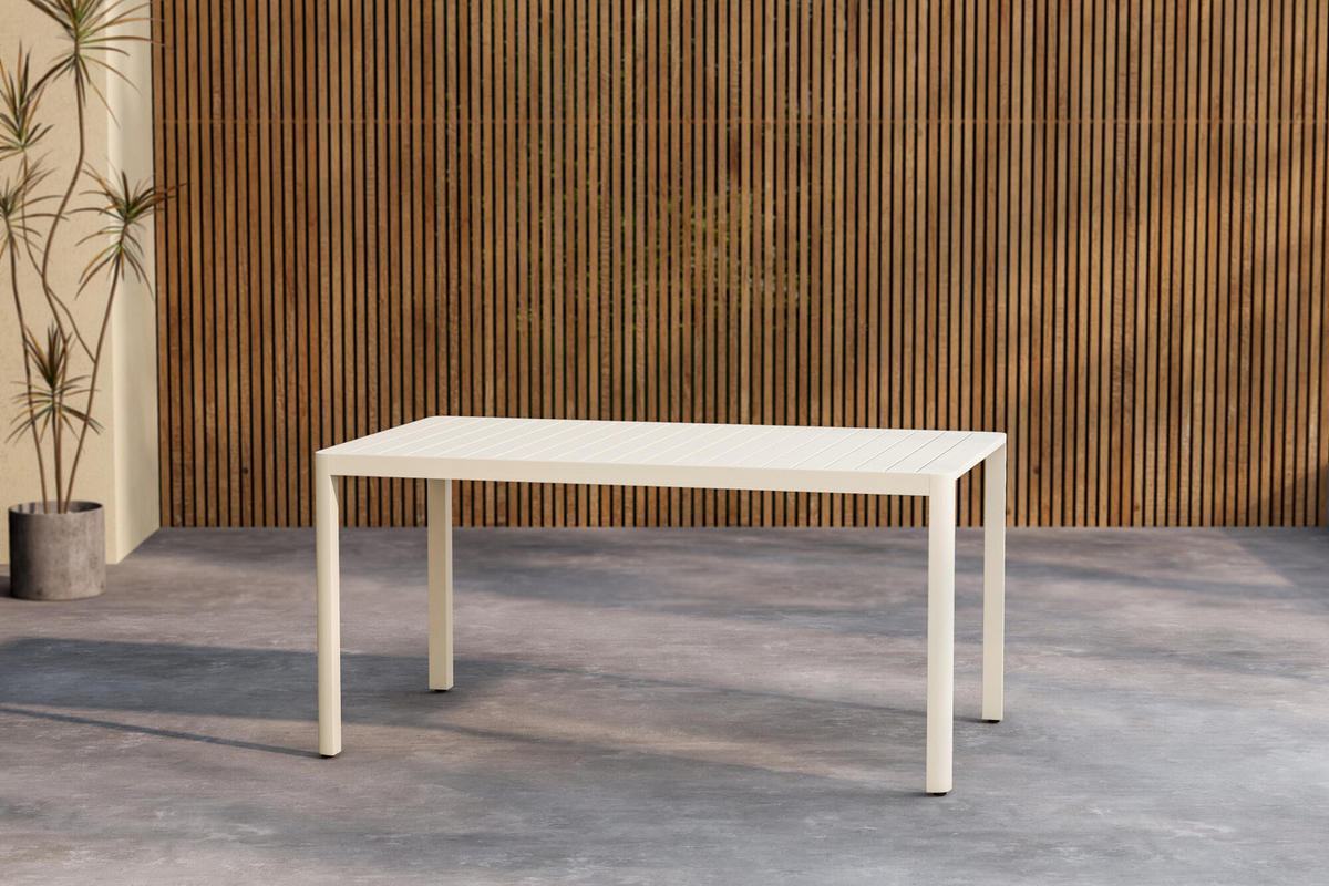 GARTENESSTISCH GIARDINI Beige 85x150x72 cm - Beige, Metall (150/85/72cm) - FURNLUX
