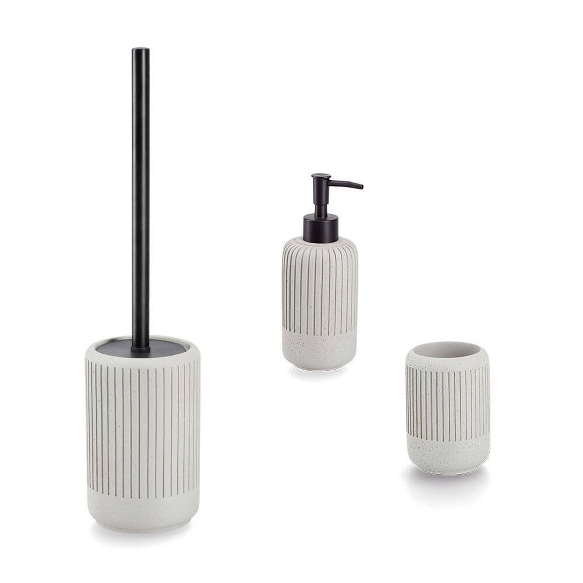 SEIFENSPENDER Cement Ø 7,2 cm - Weiß, Stein (7.2/18/7.2cm)