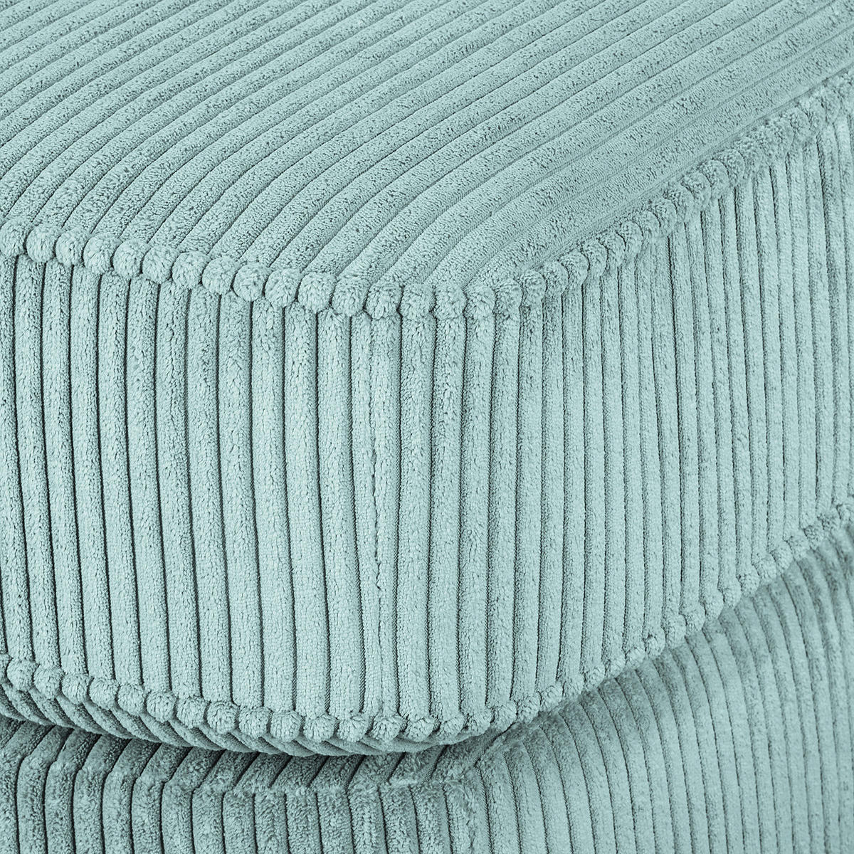 XXL SESSEL - Cord - Hellblau, Textil (135/100/128cm) - home24