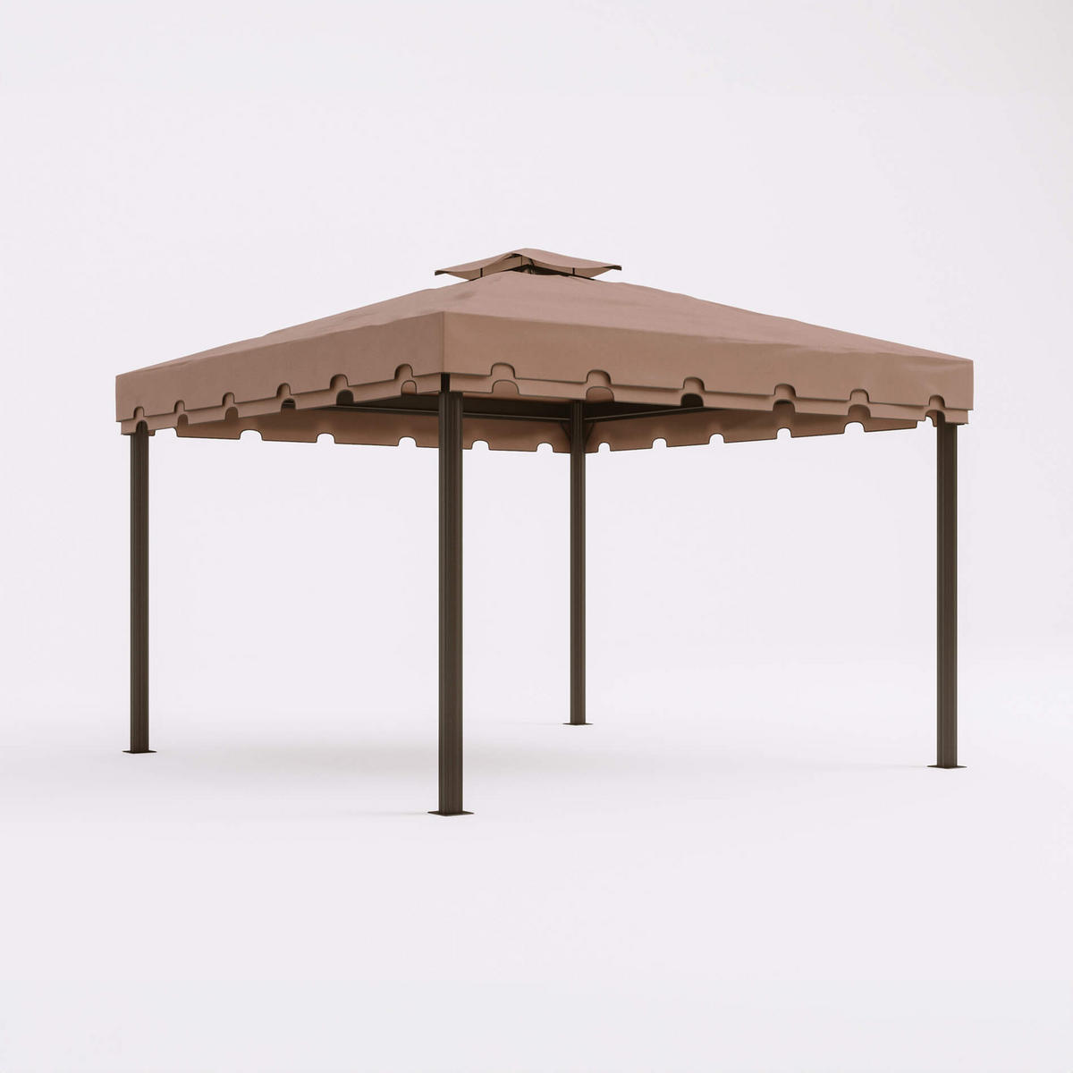 FALTPAVILLON Hellbraun 300/300/270 cm - Hellbraun, Metall (300/268/300cm) - Mobili Rebecca