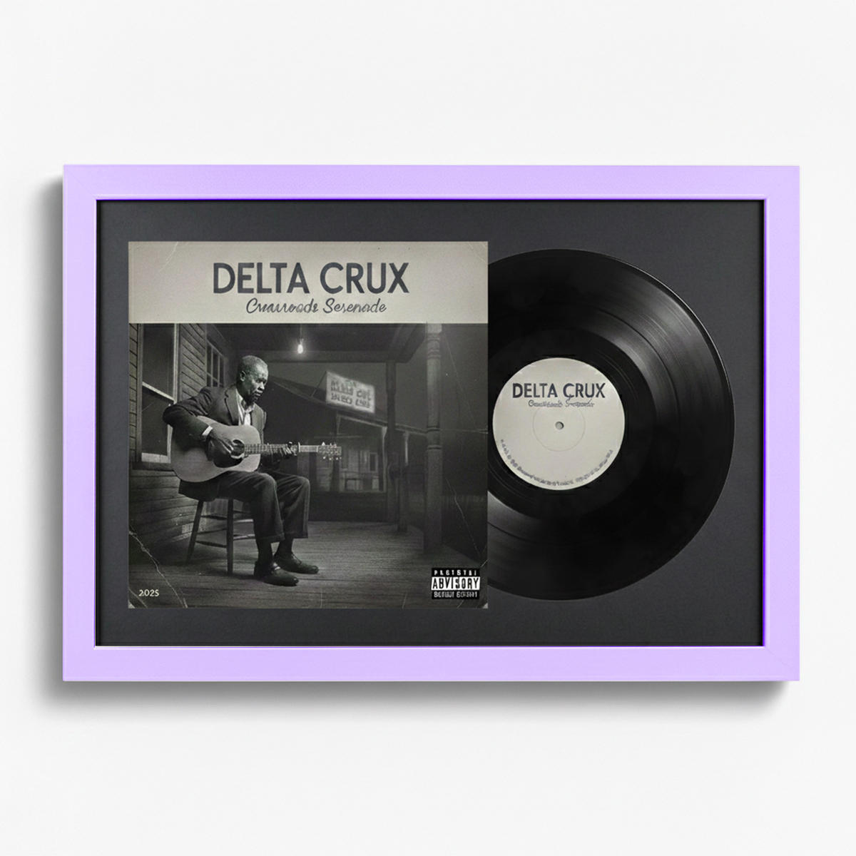 SCHALLPLATTEN RAHMEN 40/60 für Cover & Vinyl - Flieder, Holz (60/40cm) - K-Möbel