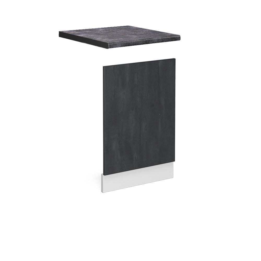 FRONTBLENDE R-Line Schwarz Beton 45 cm AP Anthrazit - Schwarz/Weiß, Holzwerkstoff (45/57.2/1.6cm) - Vicco