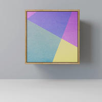 SIDEBOARD BRIGHT GEOMETRY, Eichefarben, 57,5x42x57,5 cm, Ohne Füße - Eichefarben/Multicolor, Holzwerkstoff (57.5/57.5/42cm) - SpaceRebels